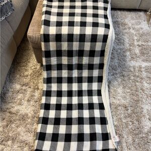 Plaid Black and White Throw Blanket